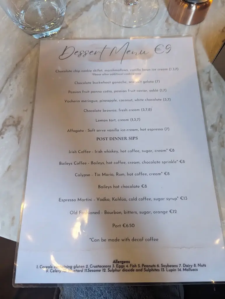 Menü_TRIBE Restaurant Duleek_Duleek_Bild_1