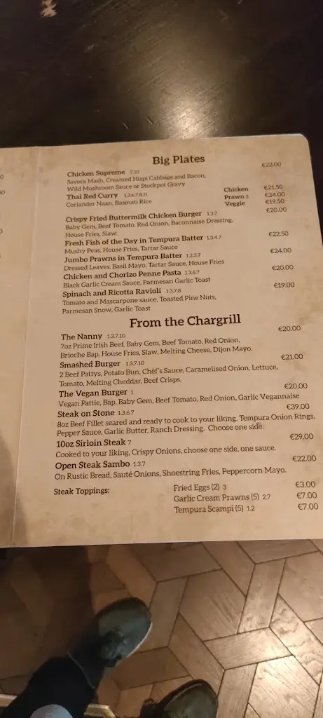 Menu_Nannys of Duleek_Duleek_image_4