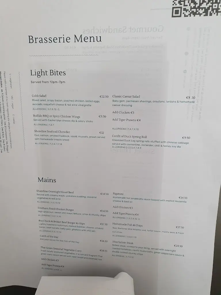 Menu_The Shoreline Bar & Bistro_Donabate_image_3