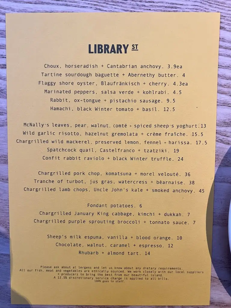 Menu_Library Street Restaurant_Dublin City_image_1
