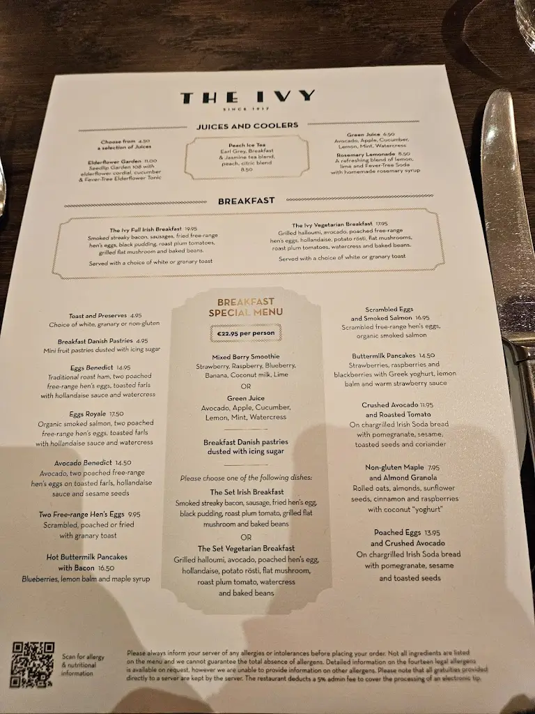Menu_The Ivy Dublin_Dublin City_image_1