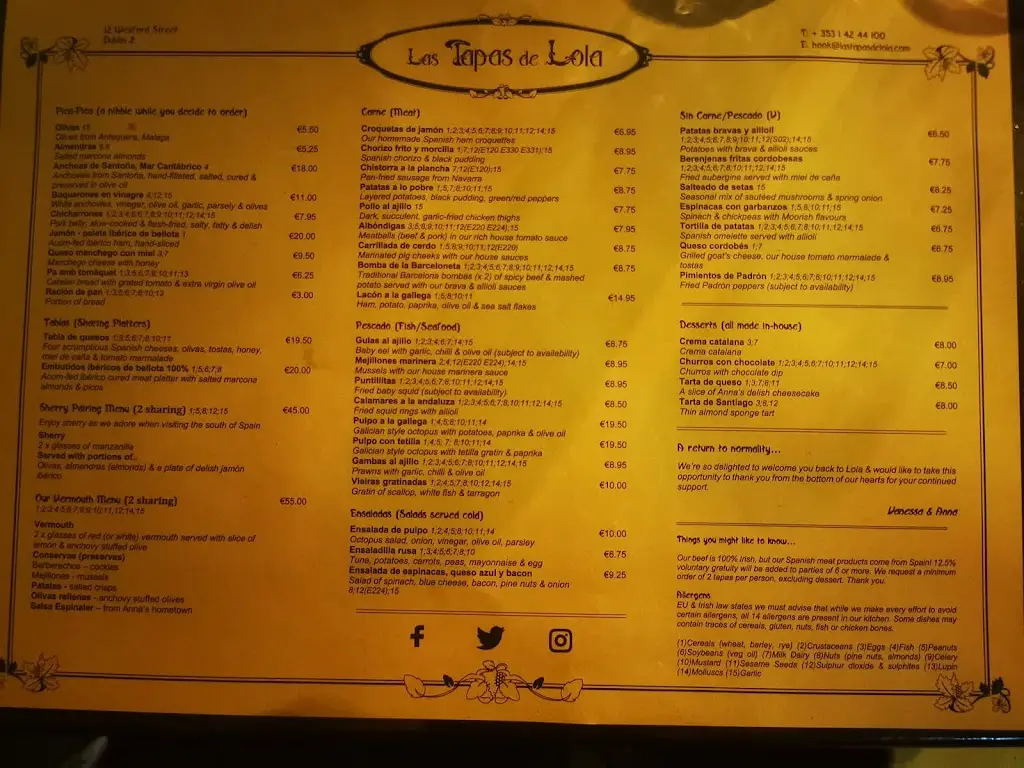 Menu_Las Tapas De Lola_Dublin_image_4