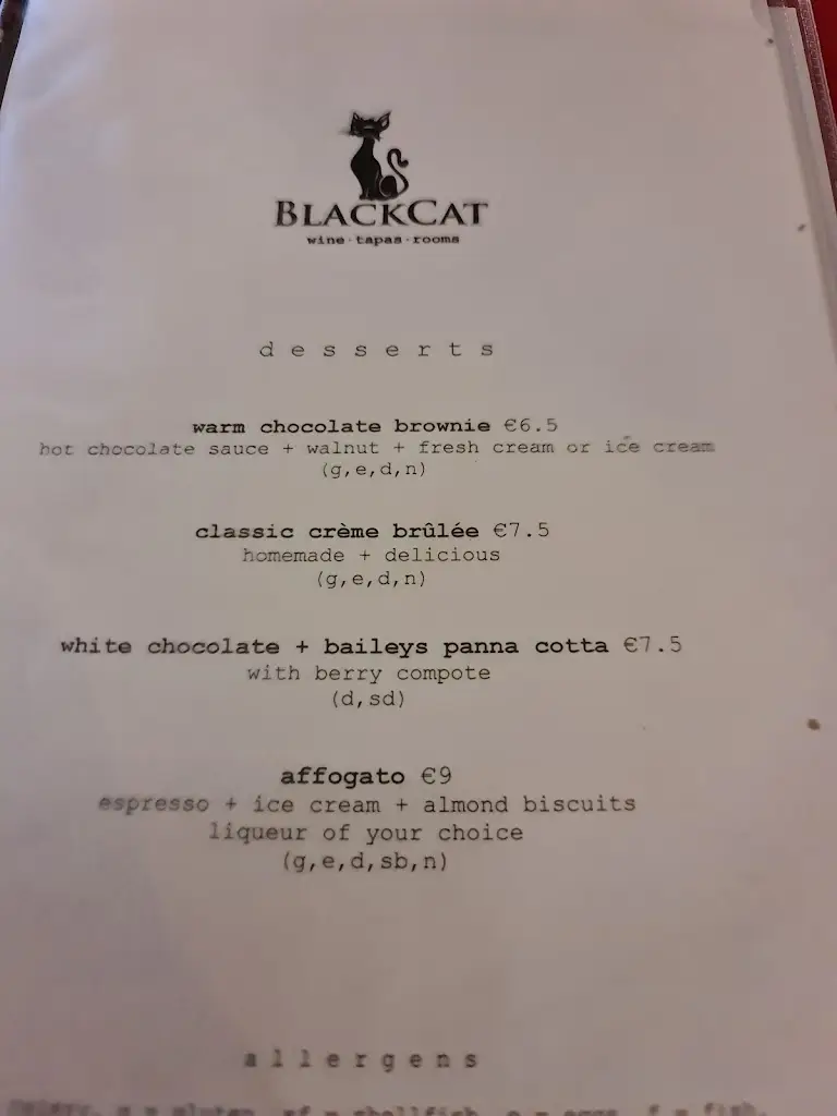 Menu_BlackCat - wine - tapas - rooms_Bearna_image_1