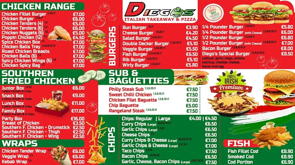 Menu_Diegos Take Away Derrinturn_Derrinturn_image_1