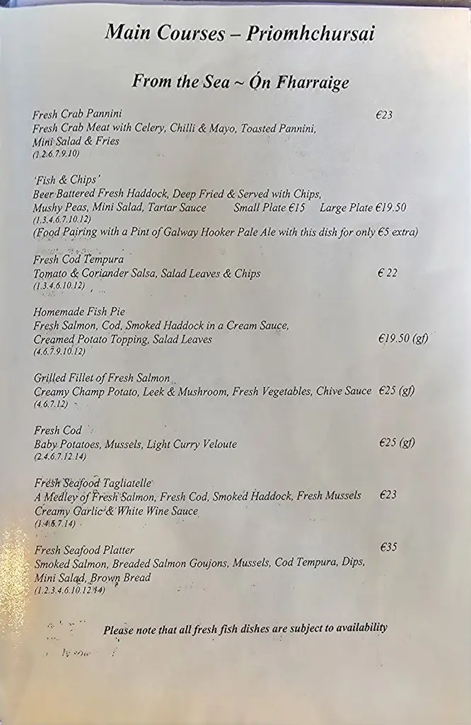 Menu_Pádraicíns Gastropub_Bearna_image_3