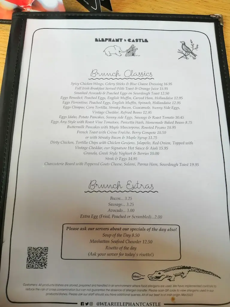 Menü_Elephant & Castle_Clonskeagh_Bild_3