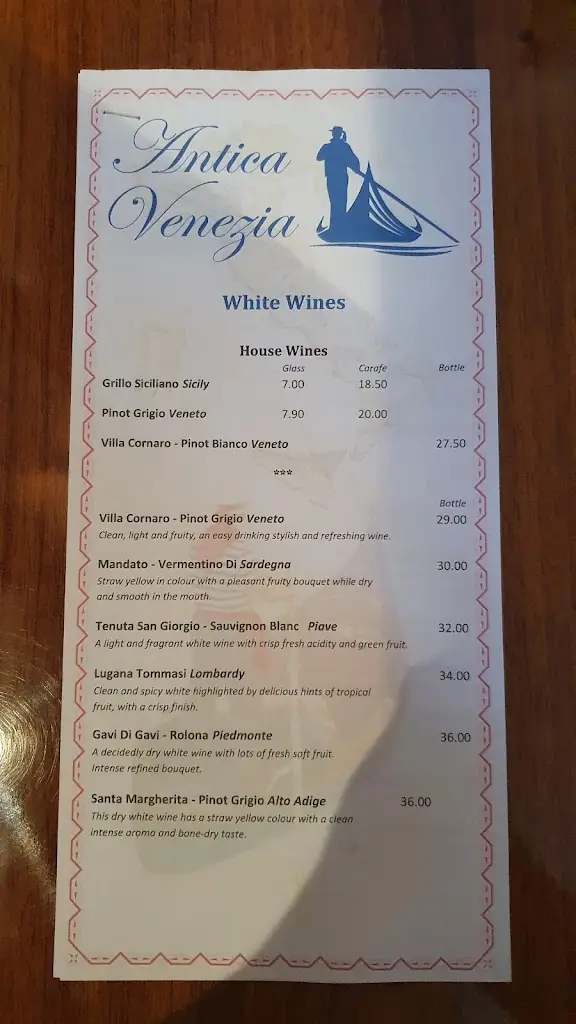 Menu_Antica Venezia_Clonskeagh_image_3