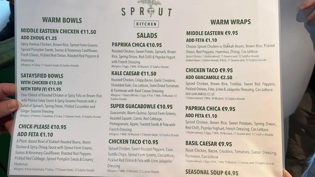 Menu_Sprout & Co Kildare Village_Eadestown_image_2