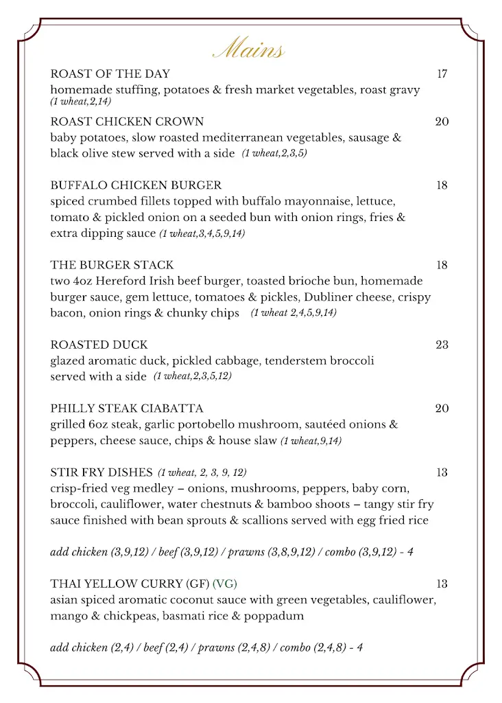 Menu_The Yacht Bar and Restaurant_Dollymount_image_3