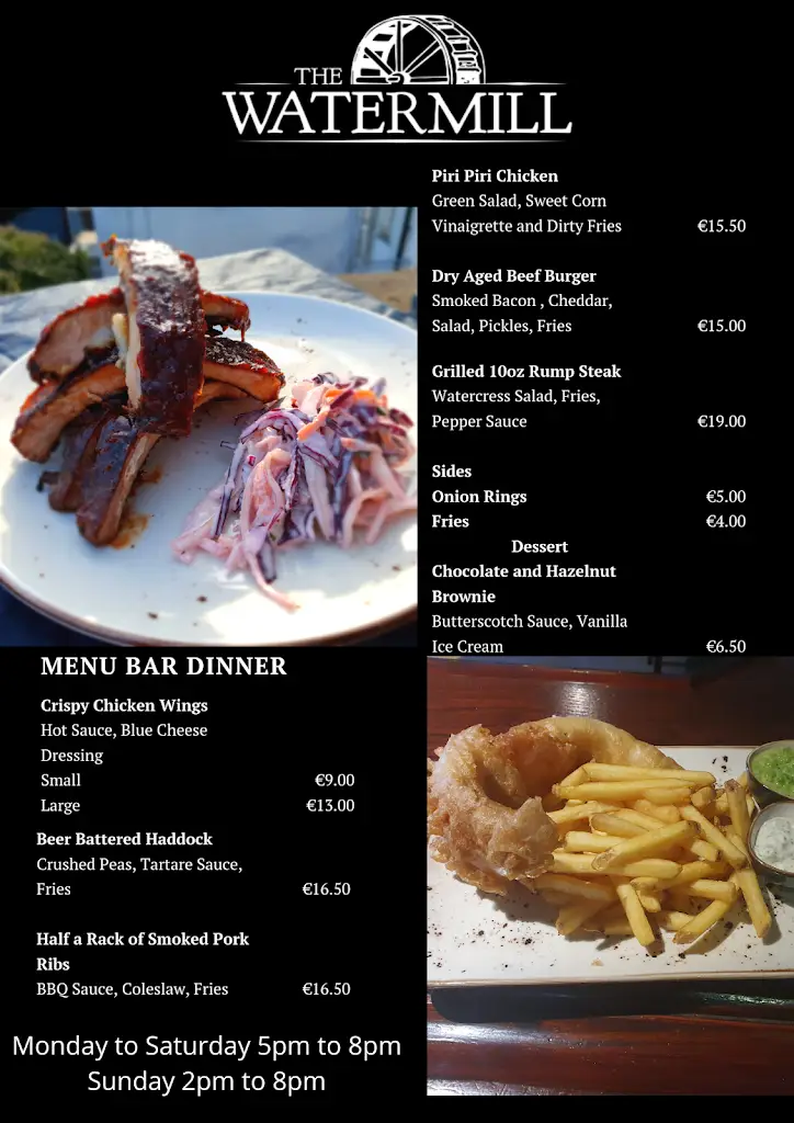 Menu_The Watermill Bar_Dollymount_immagine_1