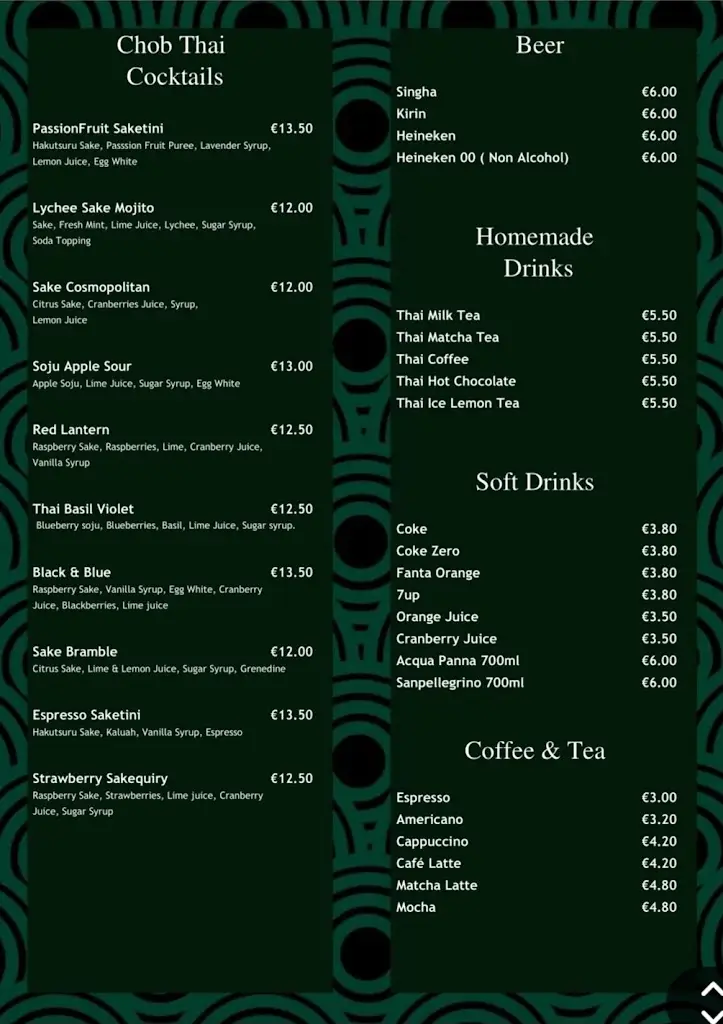 Menu_Chob Thai Restaurant_Dollymount_image_2