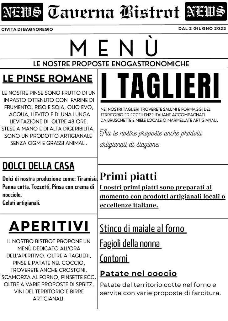Menu_Taverna Bistrot_Civita_image_1