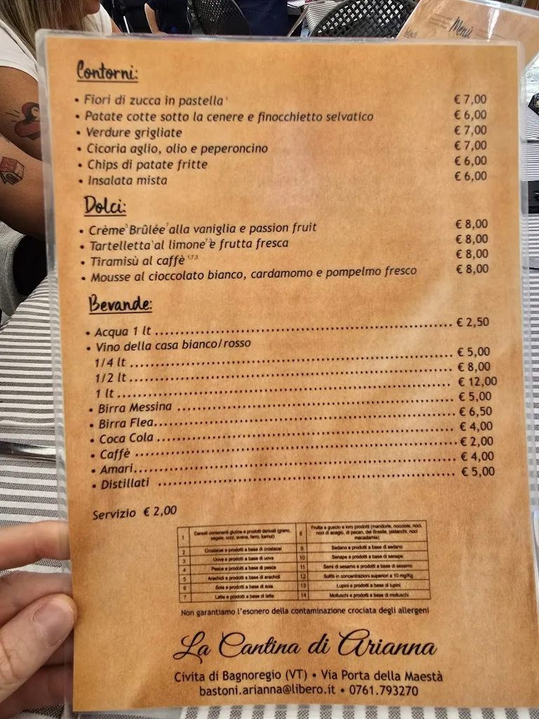 Menu_La Cantina di Arianna_Civita_immagine_3