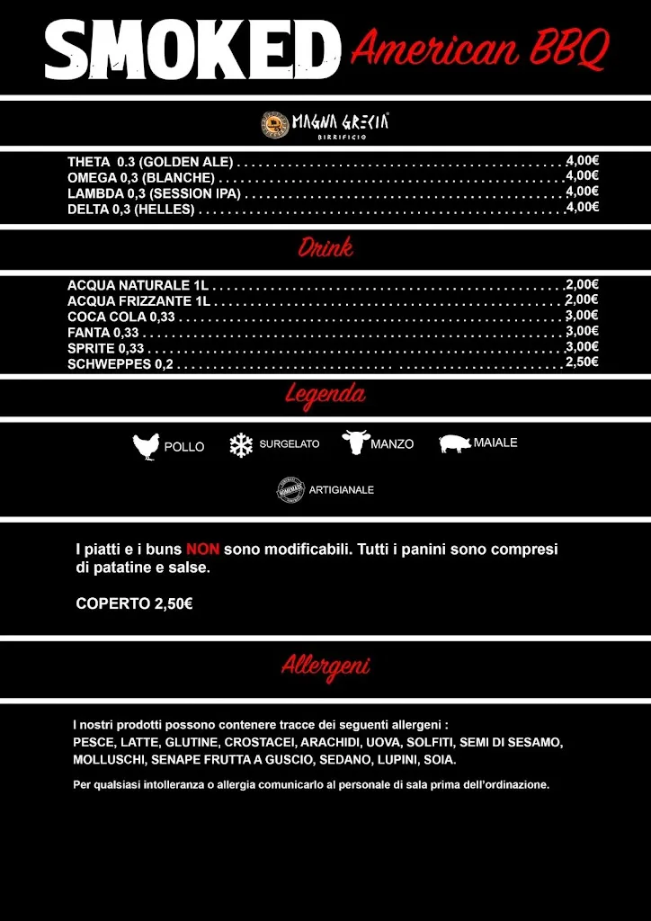 Menu_Smoked American BBQ - Steakhouse & Hamburger_Cirò Marina_image_3