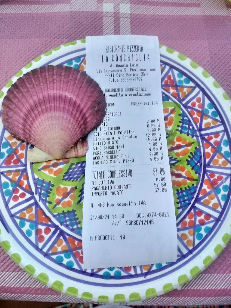 Arné Francese_La Conchiglia - Ristorante - Pizzeria_Cirò Marina_reseña