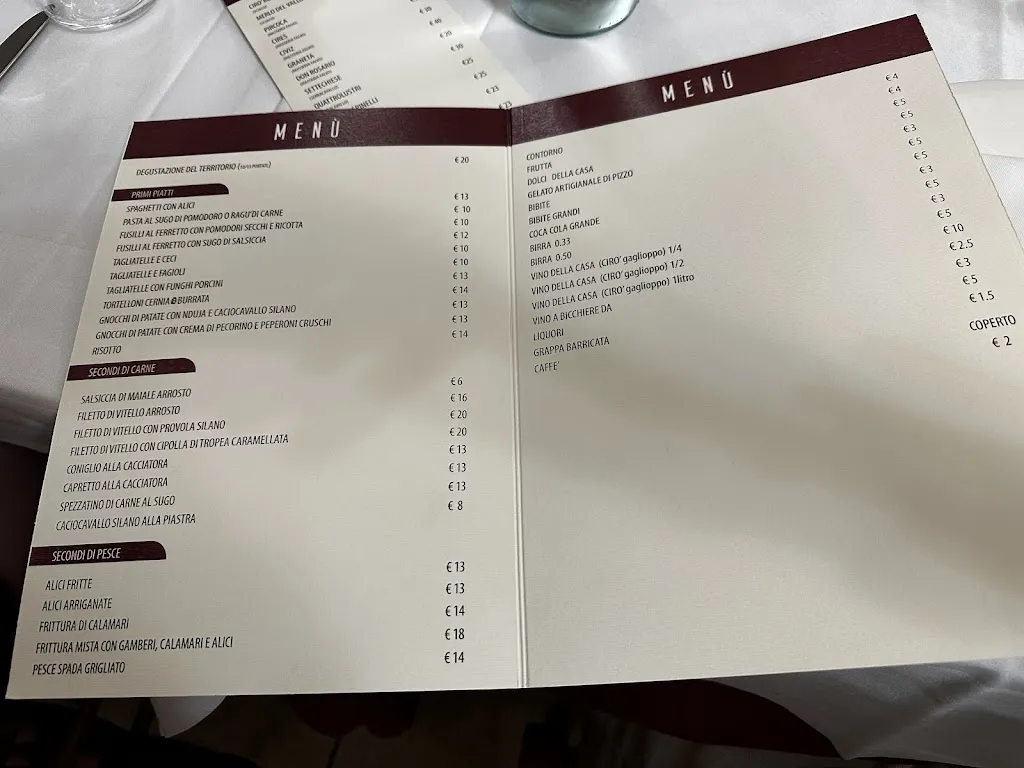 Menu_TRATTORIA LA CANTINA, da Patrizia dal 1969_Corigliano Calabro_image_2