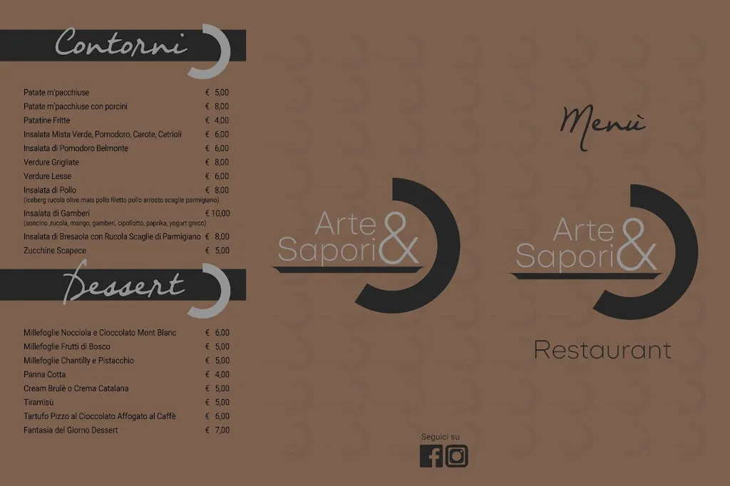 Menu_Arte & Sapori Restaurant Pizzeria_Cutro_image_1