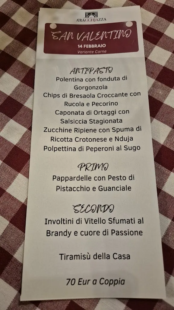 Menu_Trattoria A' ra gghiazza cucina tipica_Crotone_image_1