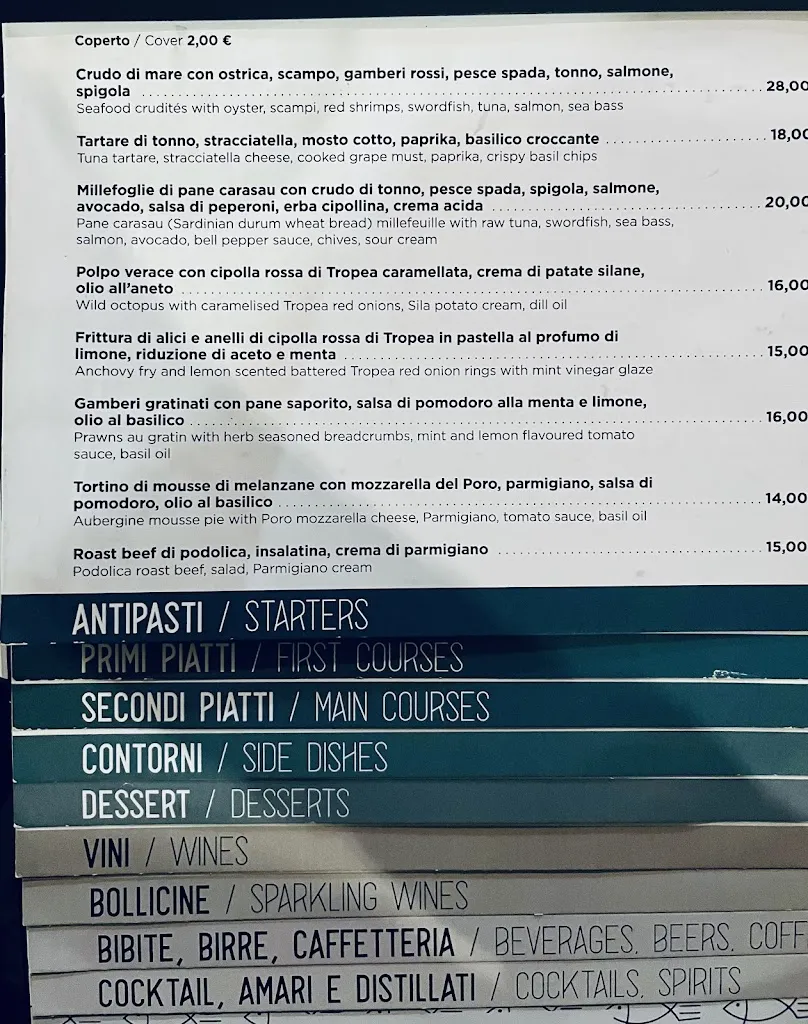 Menü_Marasusa Bistrot di mare_Drapia_Bild_2