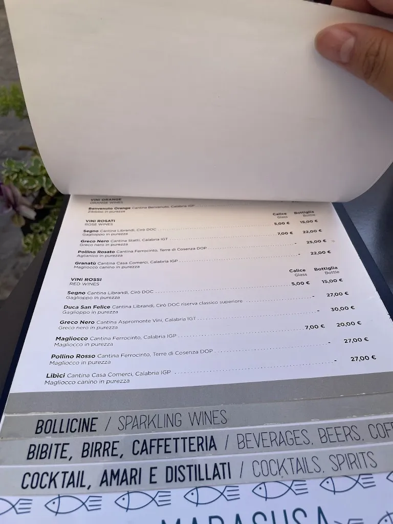 Menü_Marasusa Bistrot di mare_Drapia_Bild_4