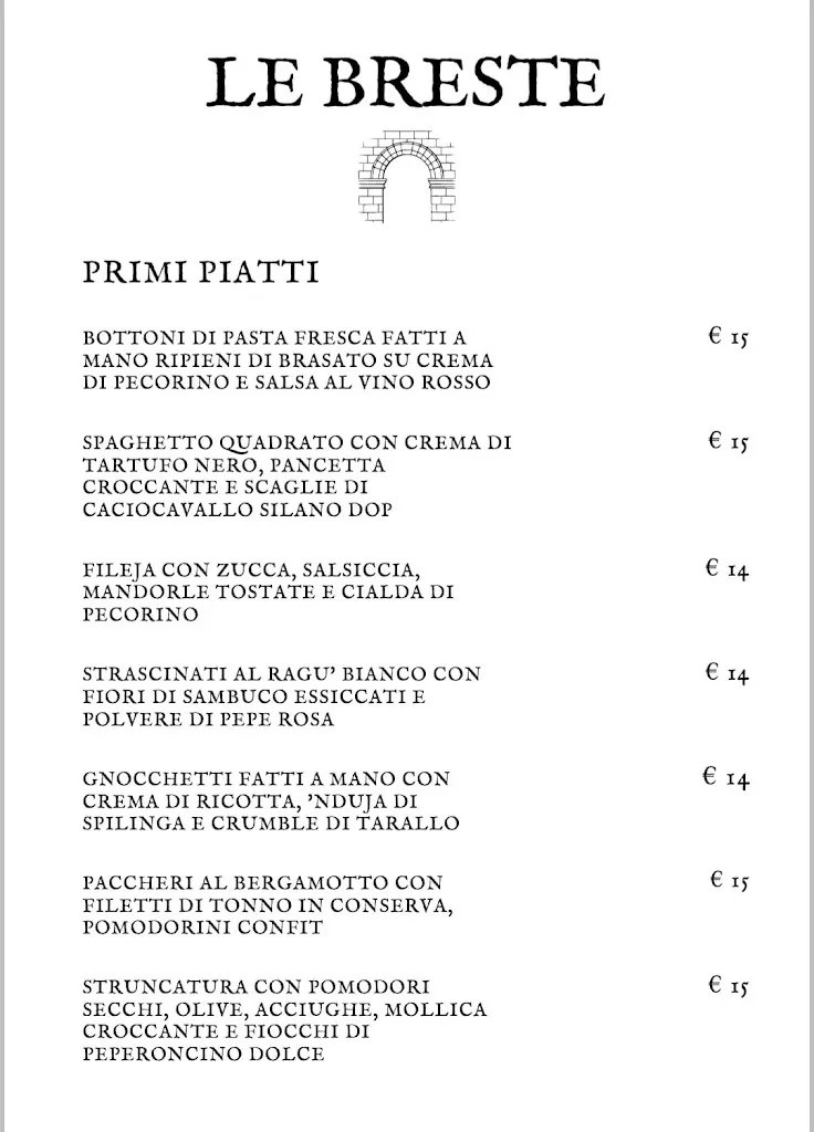 Menu_Le Breste Restaurant - Brattirò_Drapia_image_1