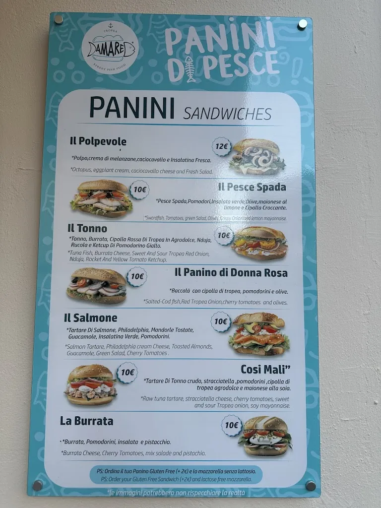 Menu_Damare Tropea Street Fish Food_Drapia_immagine_2