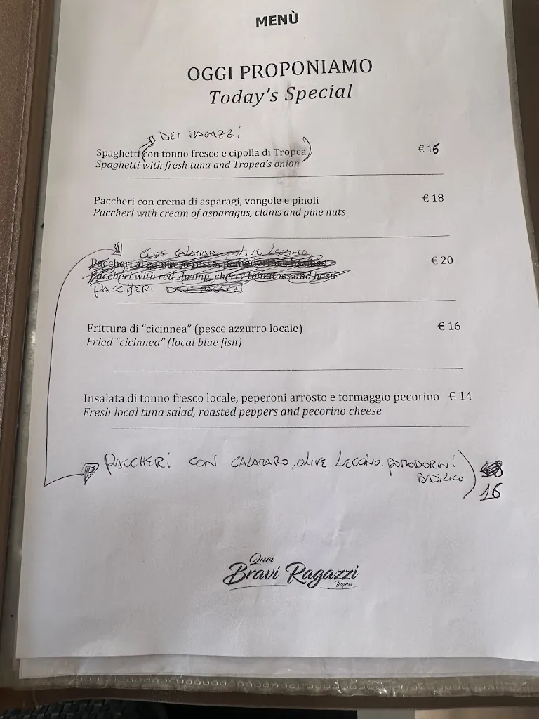 Menu_Quei Bravi Ragazzi_Drapia_image_1