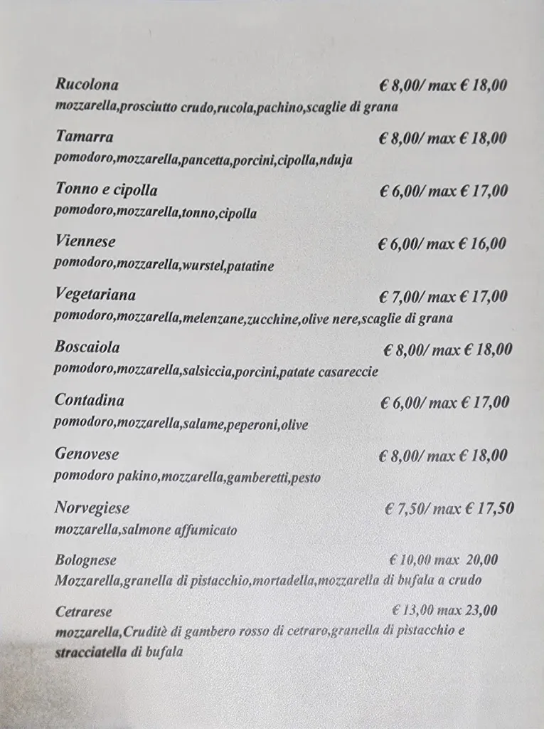 Menu_La Baronessa Ristorante Pizzeria_Gizzeria_image_1