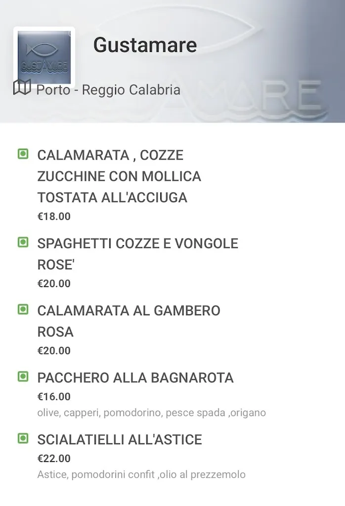 Menu_GustAmare Restaurant - Mercato Ittico_Laganadi_image_2