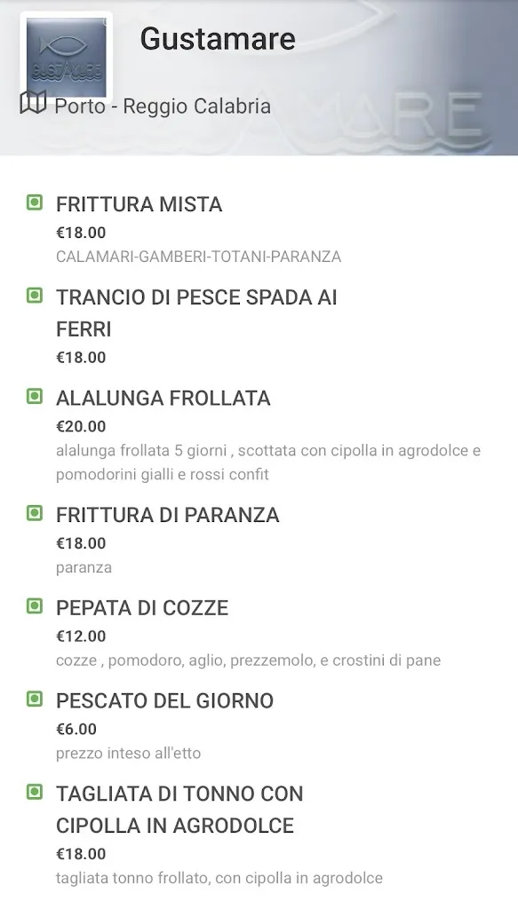 Menu_GustAmare Restaurant - Mercato Ittico_Laganadi_image_3