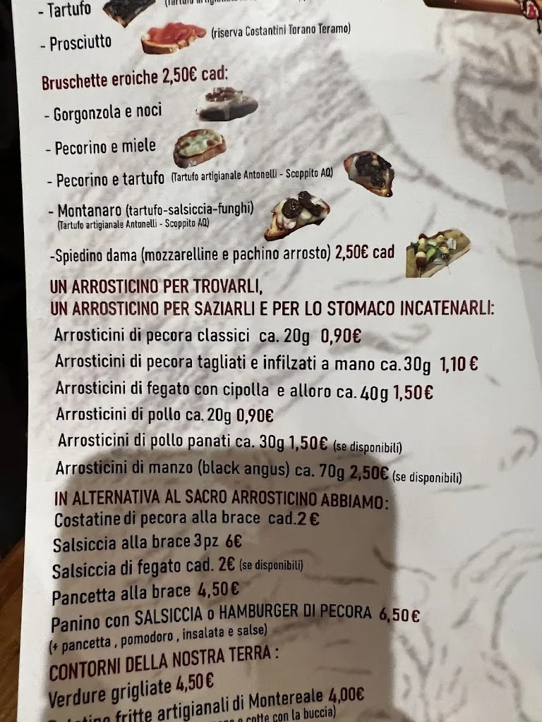 Menu_La Locanda del Puledro Impennato - Specialità Arrosticini_Coppito_image_4