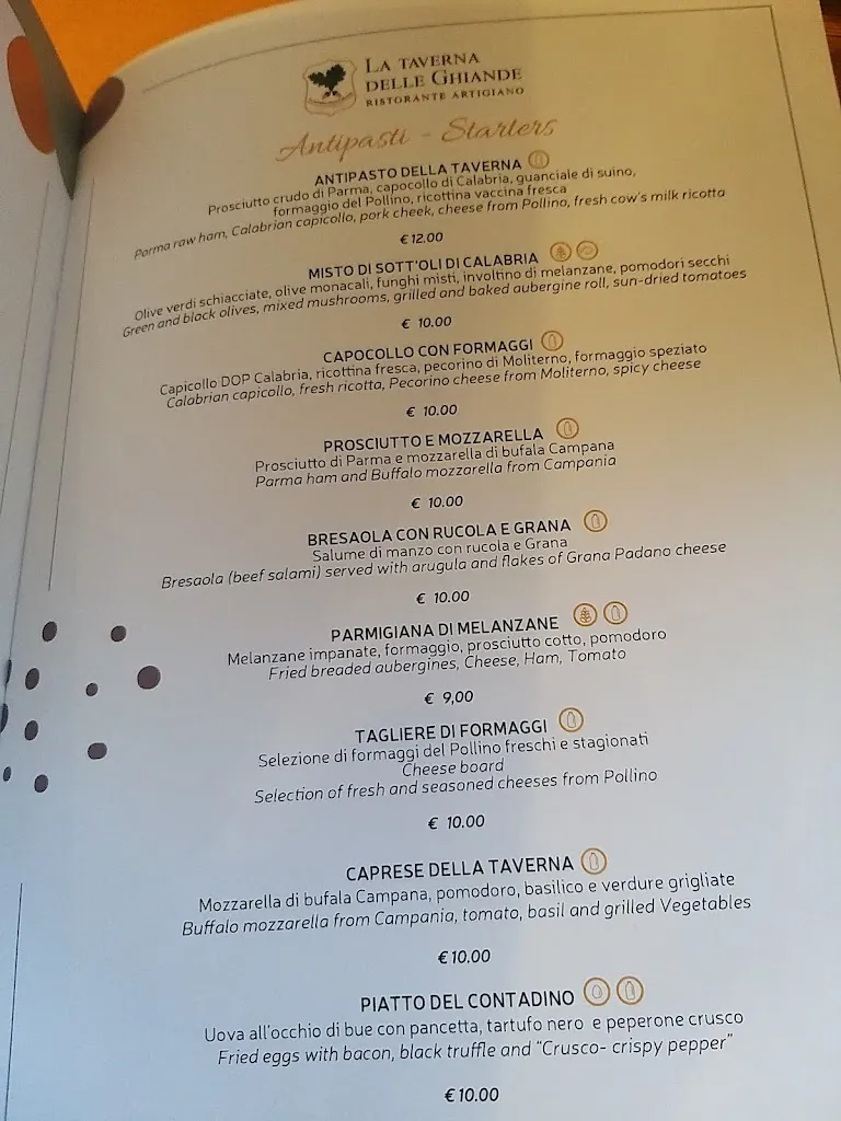 Menu_La Taverna delle Ghiande_Laino Borgo_image_1