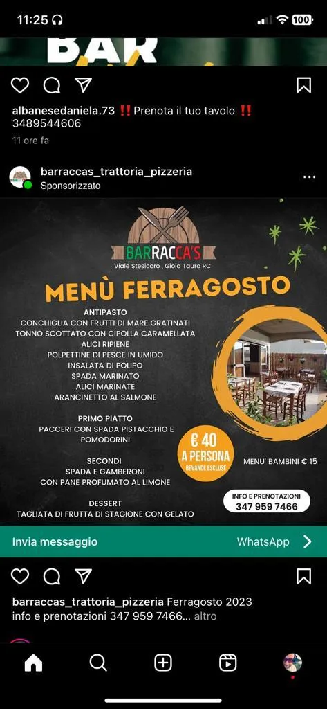 Menu_Barracca's Trattoria Pizzeria_Gioia Tauro_image_2