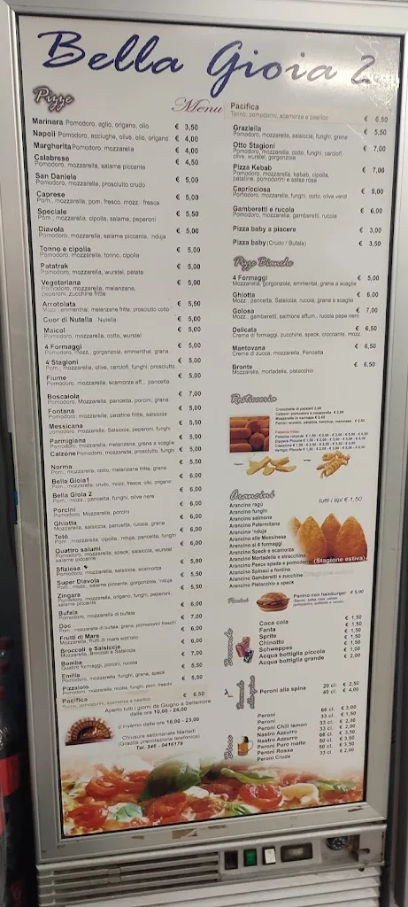 Menu_Bella Gioia 2 M.P. Ristorante, Pizzeria, Rosticceria di Corigliano Enzo_Gioia Tauro_image_1