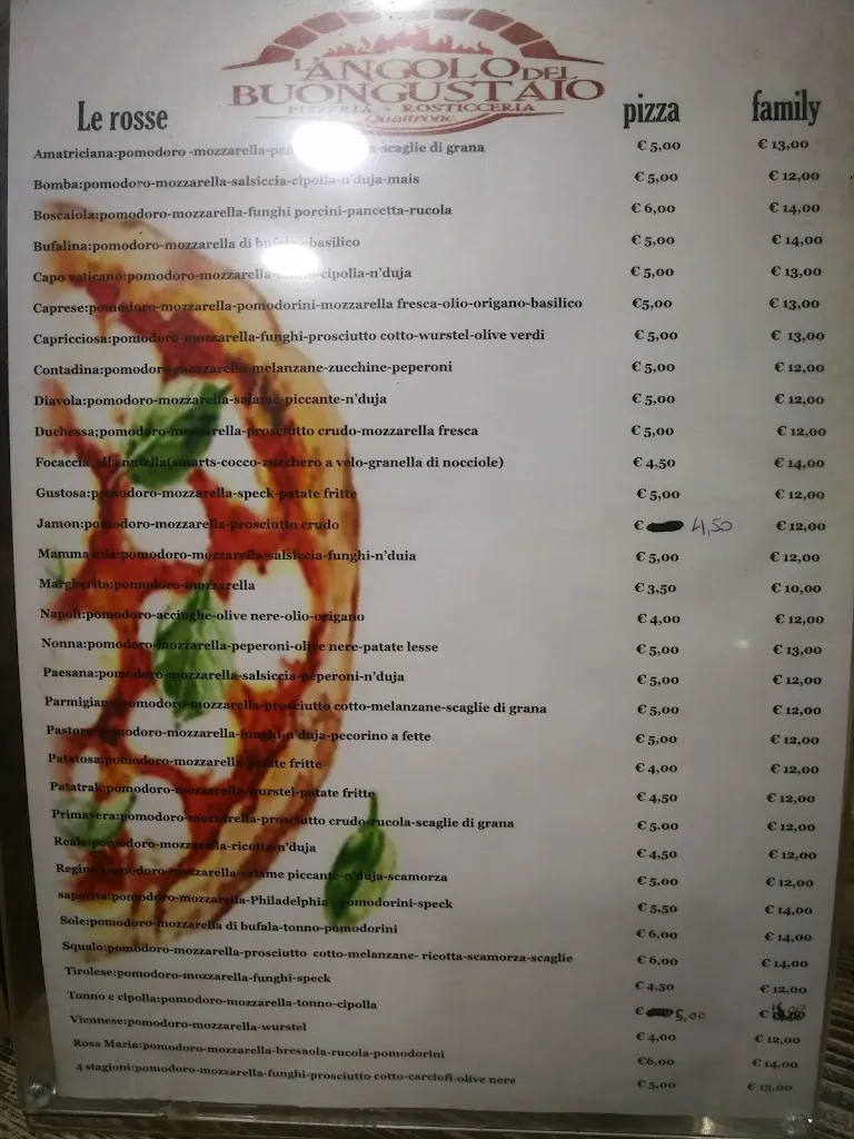 Menu_L'angolo Del Buongustaio Pizzeria - Rosticceria_Gioia Tauro_image_1