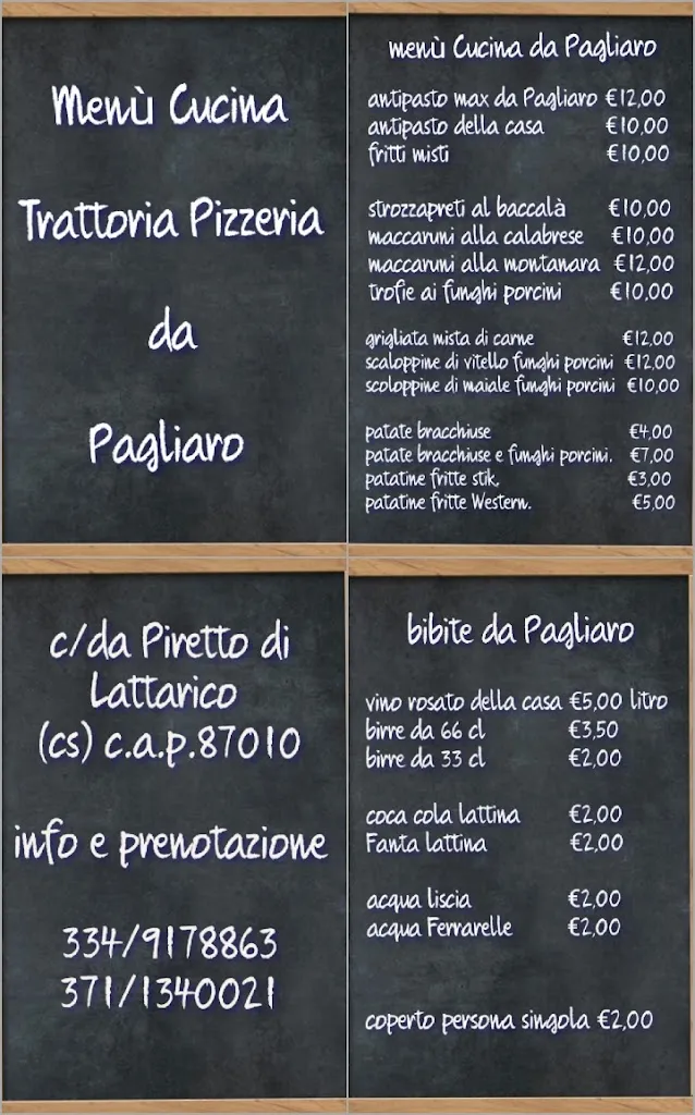 Menu_Trattoria Pizzeria da Pagliaro & Bar Sole_Lattarico_image_4
