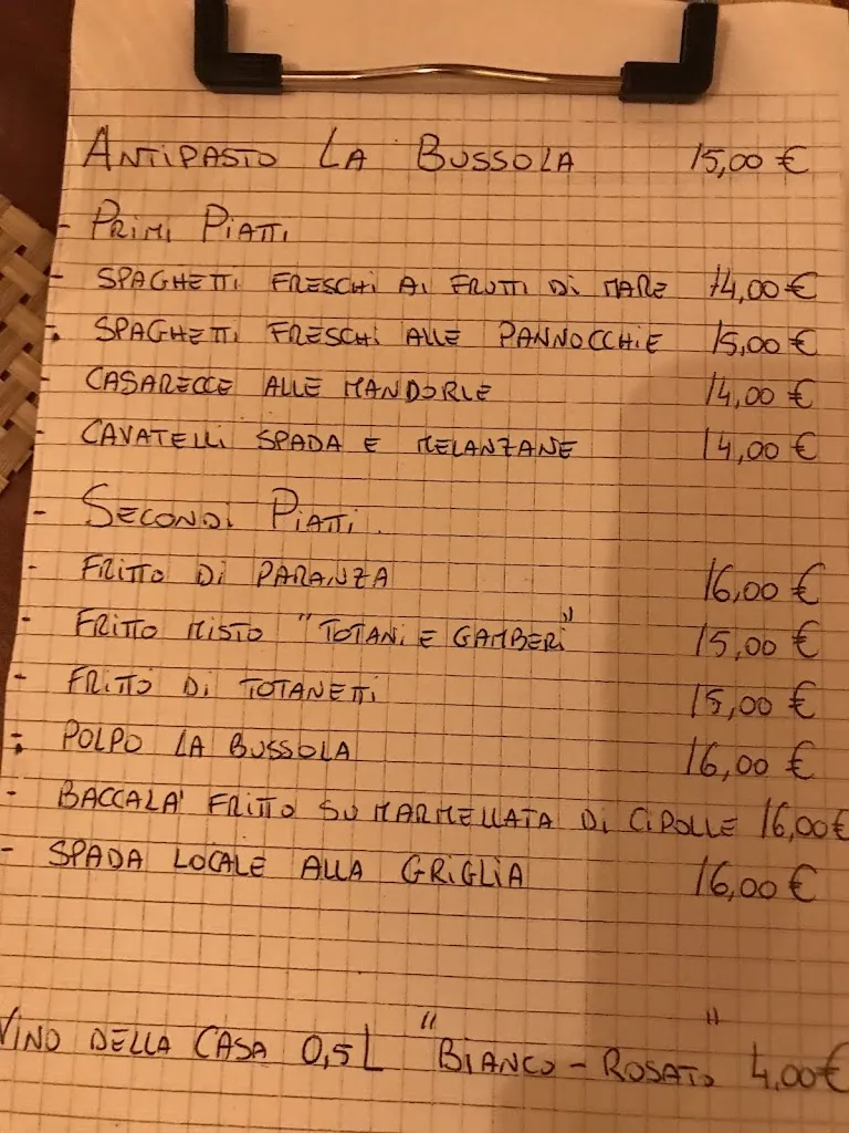 Menu_Trattoria La Bussola_Le Castella_image_1