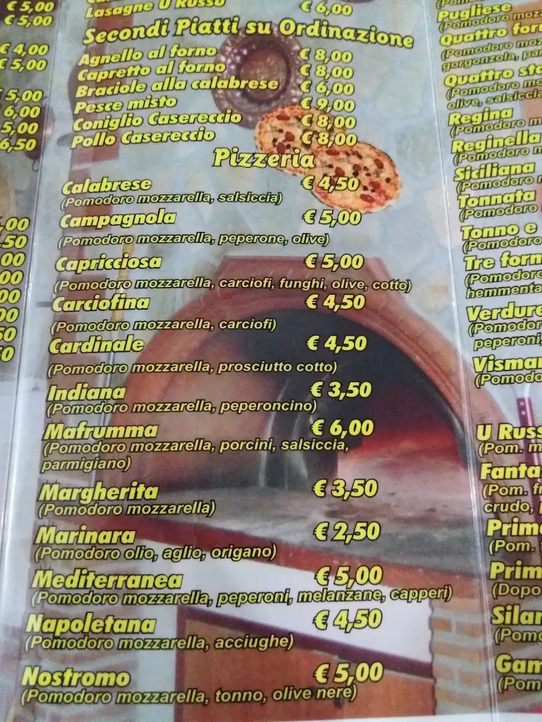Menu_Ristorante Pizzeria U Russo Di Mauro Rosaria_Luzzi_image_1