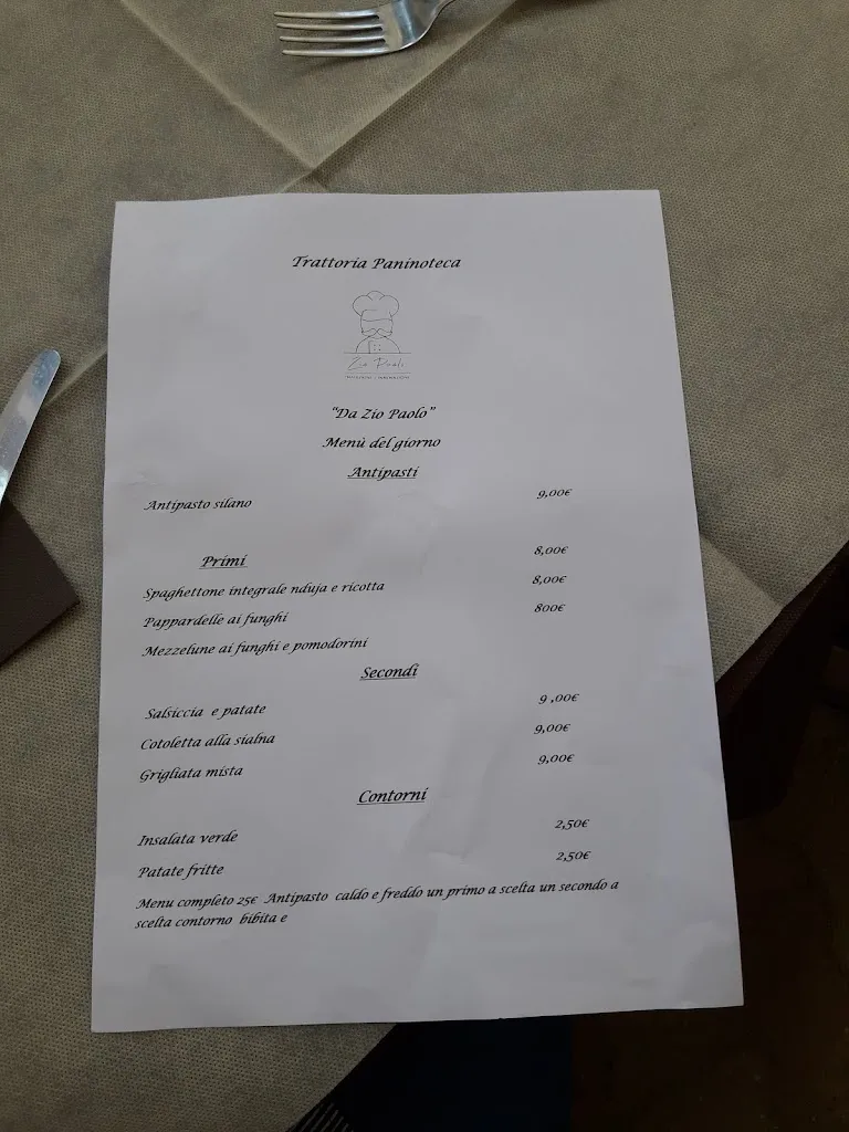 Menu_Trattoria Da Zio Paolo (Sotto i Portici) - Villaggio Mancuso_Magisano_image_1