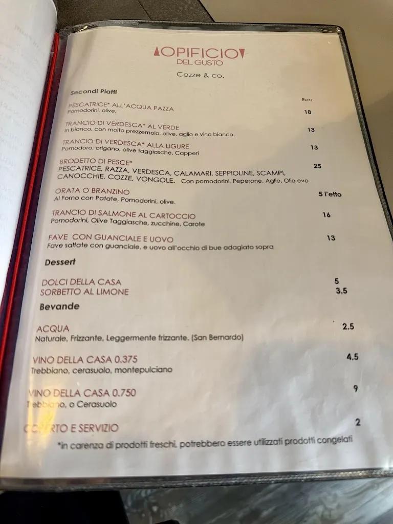 Menu_Opificio del Gusto - Cozze & Co_Coppito_image_2