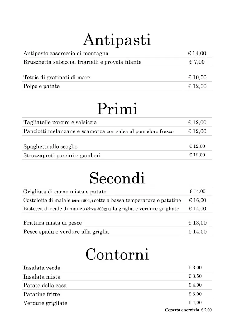 Menu_Ristorante Pizzeria B&b La Smorfia_Martirano_image_4