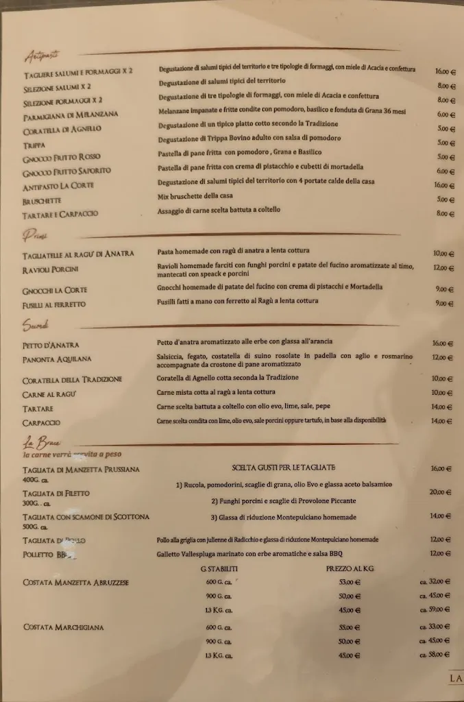 Menu_la corte ristorante braceria_Coppito_immagine_2