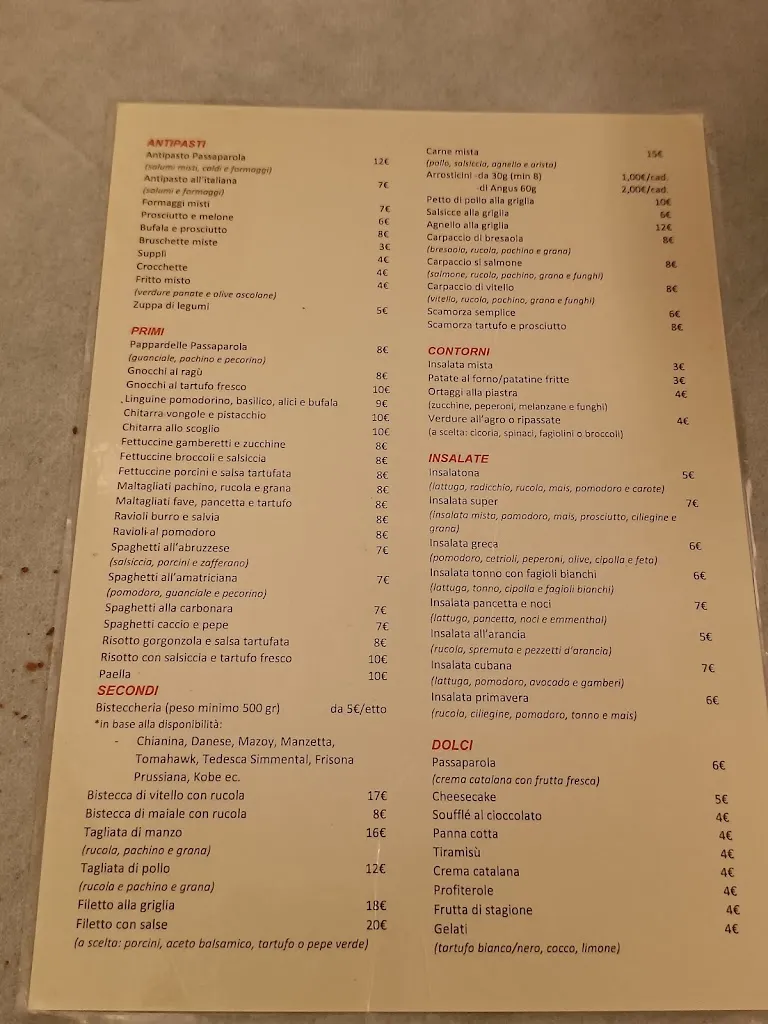 Menu_Ristorante Pizzeria Passaparola Di Eftoski Gorica_Coppito_immagine_2