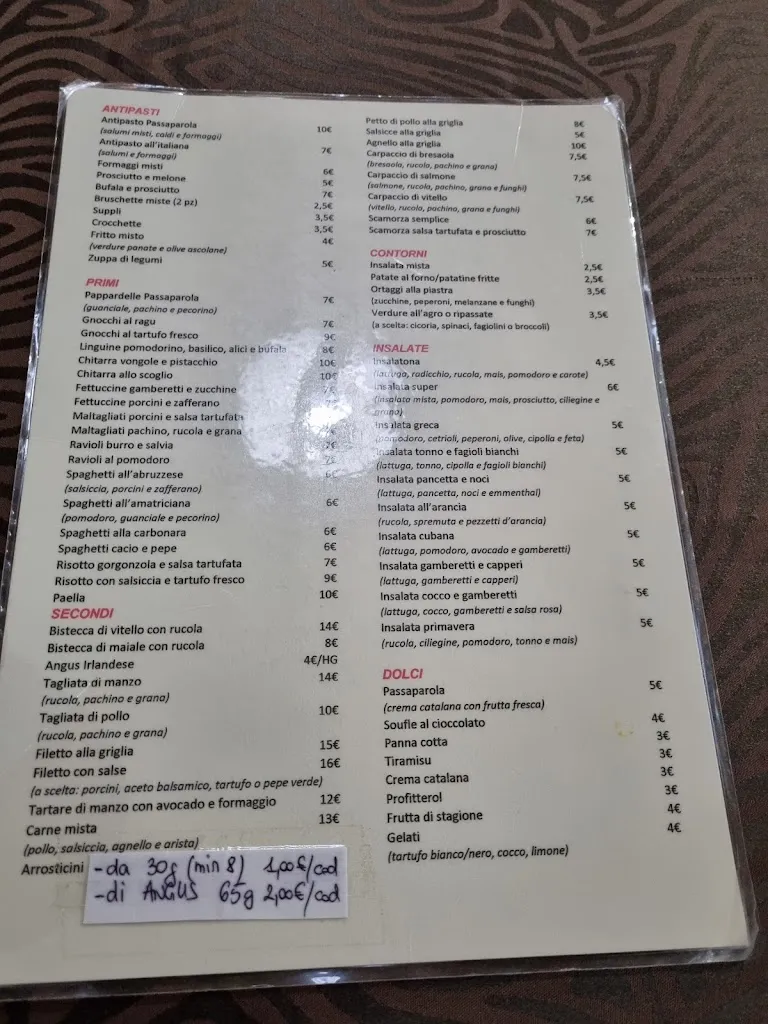 Menu_Ristorante Pizzeria Passaparola Di Eftoski Gorica_Coppito_immagine_3