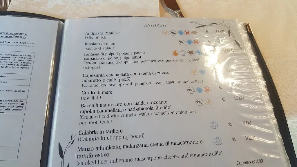 Menu_Ristorante Pizzeria Paradise_Marina di Davoli_image_3