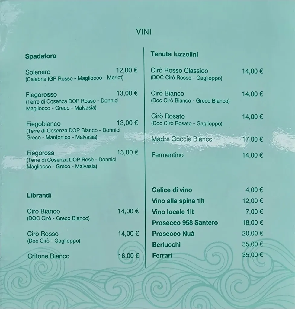 Menu_Lido Mare Chiaro_Marina di Davoli_image_1