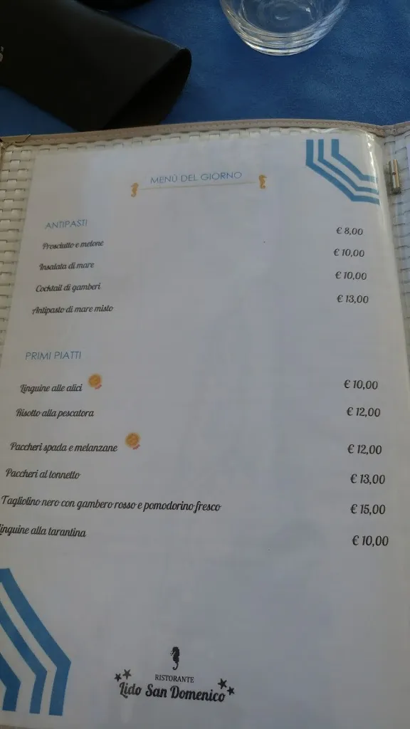 Menu_Lido San Domenico Restaurant & Terrace dal 1887_Marina di Davoli_image_1