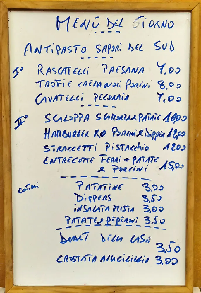 Menu_Ristorante Pizzeria 