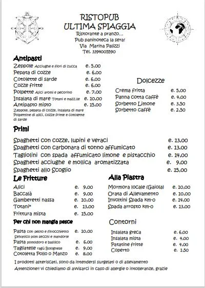 Menu_Ultima Spiaggia Ristorante Pub_Palizzi Marina_image_2