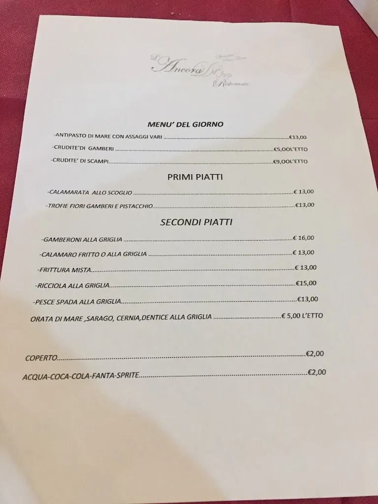 Menu_Ristorante L' Ancora D' Oro_Palmi_image_1